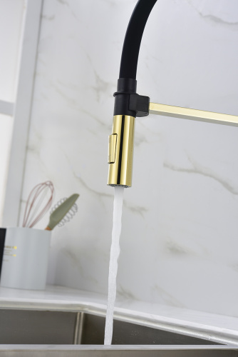 Смеситель для кухни Paulmark HALT Ha214021-G на мойку золото - фото 5